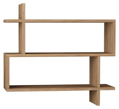 Image de Étagère murale en bois « Paralel » - 70 x 22 x 65 cm - Marron