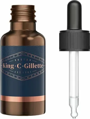 Produktbild von Gillette KING C, Bartöl, 30 ml, Feuchtigkeitsspendend, Glanz, Weichmachend, Anti-Rötung, Flasche, 1 Stück(e)
