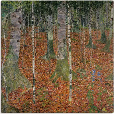 Produktbild von Gustav Klimt: Birkenwald. 1903, Produkt:Leinwand, Größe (HxB):50x50 cm / Leinwand