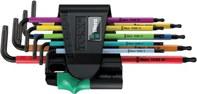 Produktbild von Wera 967/9 TX BO Multicolour 1 SB Winkelschlüsselsatz 9-teilig
