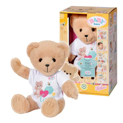 Produktbild von BABY born Teddy mit weißem Strampler und beweglichen Armen und Beinen