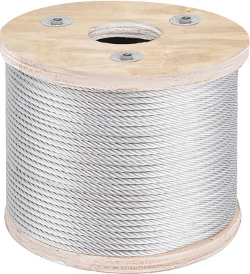 Image de SucceBuy Câble en acier inoxydable 304, 3/16 pouce 7 x 19, 250 pieds, pour balustrades, revêtements de terrasses, balustrades de bricolage