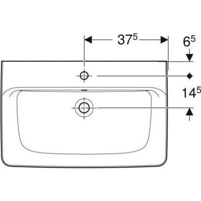 Produktbild von Geberit 501690001 Renova Plan Waschtisch, 75x48cm