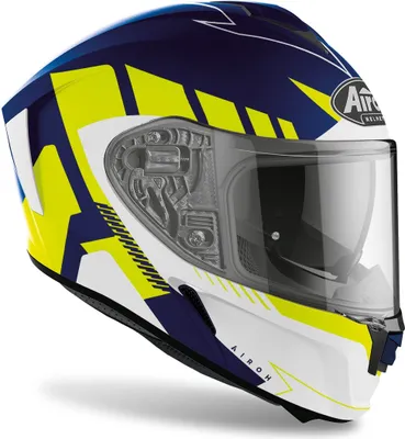 Obrázok produktu pre Celoobličajová prilba Krížová prilba Bezpečnostná prilba Štvorkolka AIROH Spark Rise Blue Yellow Veľkosť XL
