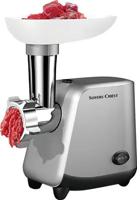 Image de SLIVERS CRIEST Hachoir à viande électrique 800W Fonctionnement avec un seul bouton Alliage d'aluminium de qualité alimentaire avec tubes de farce à saucisse Attachement Kubbe pour la maison Commercial