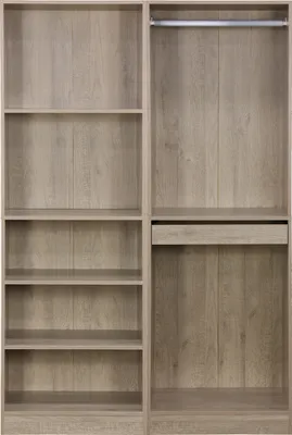 Produktbild von sweeek - Modulares Kleiderschrank-Set mit 2 Elementen - Natur