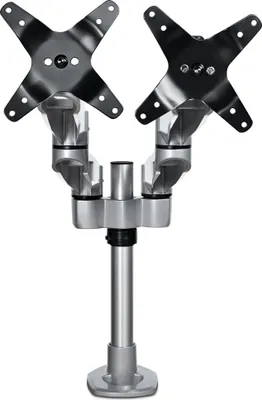 Produktbild von StarTech.com Doppelter Monitorarm für den Tisch - Premium Gelenkarm für Monitore - VESA Monitore bis 30" und 10 kg - höhenverstellbar/drehbar/neigbar/schwenkbar - Klemme/Durchführung (ARMDUALPS) - Befestigungskit - einstellbarer Arm - für 2 LCD-Displays -