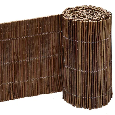 Productafbeelding van 300x20 cm flexibele border voor gazonranden - Rolborder, houten border voor bloembedden