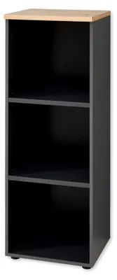 Produktbild von Büroregal Memphis Aktenregal Graphit/Artisan Eiche Nb. ca. 45 x 122 x 38 cm