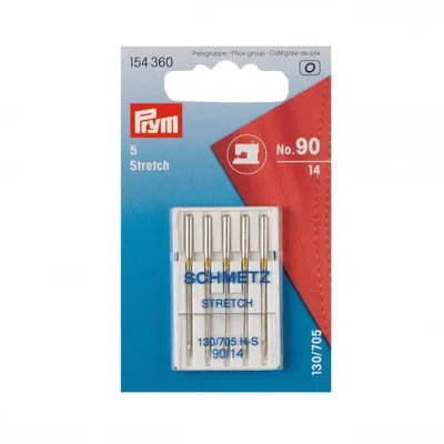 Produktbild von Prym 154360, Nähmaschine, Dehnungsnadel, Edelstahl, Edelstahl, 5 Stück(e)