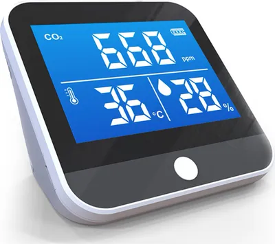 Produktbild von Drahtlose Wetterstation mit PM2-Sensor, CO2-, Temperatur- und Feuchtigkeitsmesser