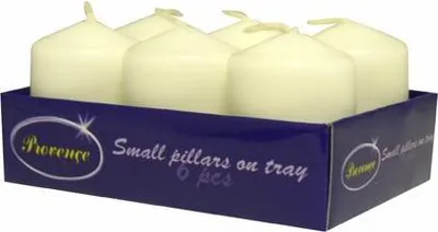 Obrázok produktu pre Sviečka valec 6 ks biela, 3, 8 x 5, 5 cm