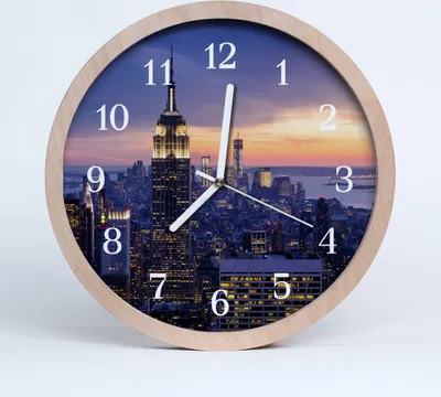 Produktbild von Holzuhr 20fi cm wanduhr - Stadt