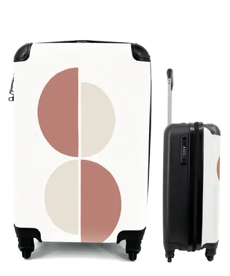 Produktbild von MuchoWow® Koffer Handgepäck Trolley Rollkoffer Kleine Reisekoffer mit 4 Rollen - Minimalismus - Abstrakt - Pastell - Cabin Size < 55x40x23 cm & 55x40x20 cm - Fotokoffer - Kabinenkoffer - Boardgepäck - Reise-Box - Reisekoffer - Reisegepäck - Koffer mit Bild - Trolley für Kinder