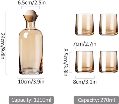 Produktbild von Set aus Glaskrug 1200ml oder 260ml art tasse