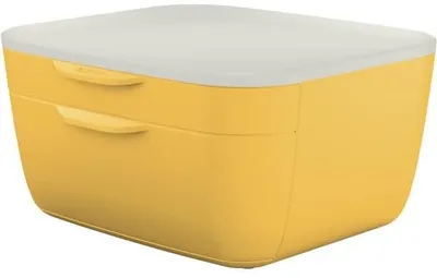 Image de Kit de tiroirs Cosy A4 2 tiroirs polystyrène jaune/gris clair Paquet de 72 pièces