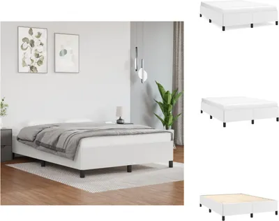 Immagine prodotto di vidaXL Struttura letto bianca 140x190 cm in Pelle finta - Letti e strutture letto