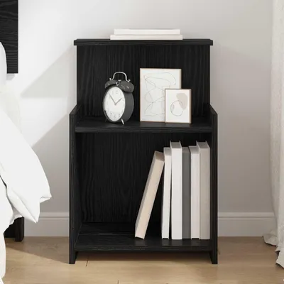 Immagine prodotto di vidaXL Comodino look rovere nero 40 x 35 x 60 cm materiale a base di legno