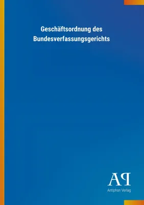 Produktbild von Geschäftsordnung des Bundesverfassungsgerichts