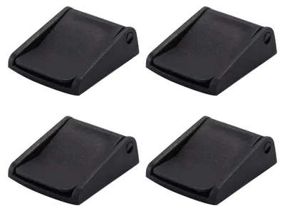 4 Nockenschnallen für Gurtband, Kunststoff, schwarz, 25 mm