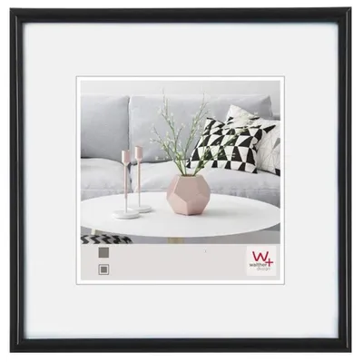 Produktbild von Walther Design KB660H, Einzelbilderrahmen, Kunststoff, Schwarz, Wand, 40 x 40 cm, Quadratisch