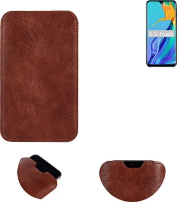 Produktbild von K-S-Trade Schutzhülle Handyhülle kompatibel mit Blackview A60 Pro Handytasche Kunstleder Sleeve in braun