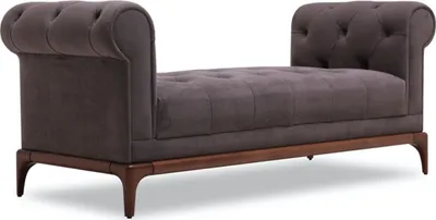Produktbild von Casa Padrino Luxus Chesterfield Sitzbank Lila / Braun 175 x 58 x H. 67 cm - Moderne gepolsterte Massivholz Bank mit edlem Samtstoff - Luxus Qualität