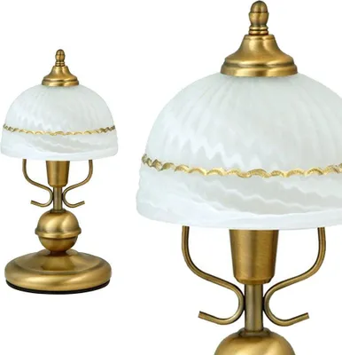 Produktbild von Rabalux 8812 Tischleuchte Flossi, E14, bronze-silber-weiß, rund, Klassisch, ø160mm