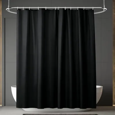 Immagine prodotto di Tenda da doccia nera, 180 x 200 cm, idrorepellente, per il bagno