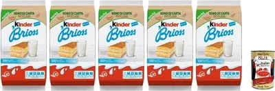 Produktbild von Kinder Brioss, Milchgebäck Snacks, 5er Pack, 280g + Italian Gourmet polpa 400g