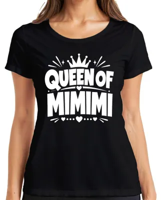 Productafbeelding van Koningin van de Zeurpieten, grappig cadeau, statement T-shirt voor dames, zwart, maat 3XL