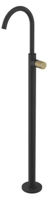Produktbild von Sapho ULTRATAP Waschbecken-Armatur in den Boden, Schwarz matt/Gold matt