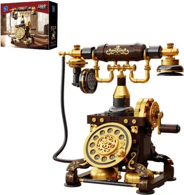 Image de Jeu de construction Klemmbausteine, modèle de téléphone rétro, kit de modélisme pour adultes, en plastique, pour collectionneurs