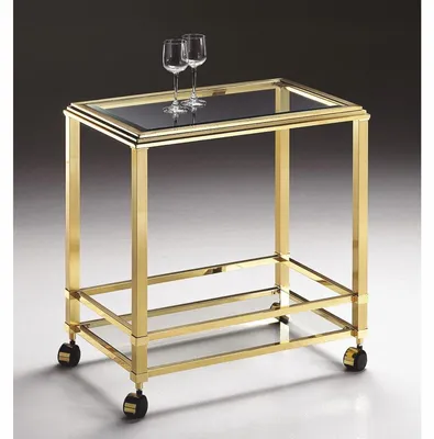 Produktbild von Casa Padrino Luxus Messing Servierwagen 70 x 45 x H. 71 cm - Italy