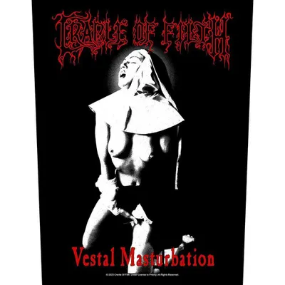Immagine prodotto di Cradle Of Filth - Toppa "Vestal Masturbation" RO9958 (Taglia unica) (Nero/Bianco/Rosso)