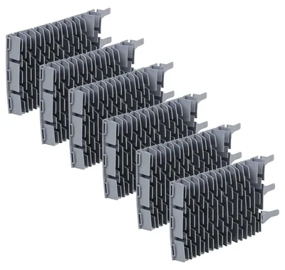 Produktbild von vhbw 6x Bürste Ersatz für Zodiac R0962800 für Poolroboter, Poolsauger - Aus Gummi, 24,5 x 13 x 3 cm