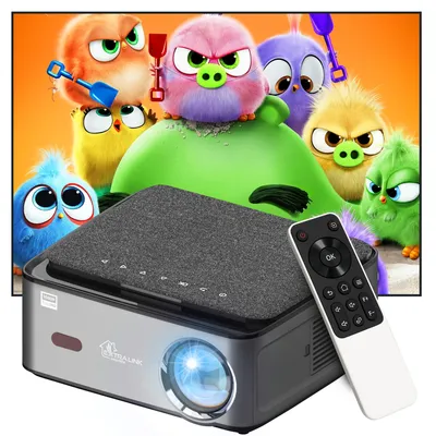Obrázek produktu pro Extralink Full HD 1080p Smart Beamer 25 000 lumenů - projektor s WiFi a Bluetooth, 150“ obraz, kontrast 5000:1, LED projektor pro domácí kino s Androi