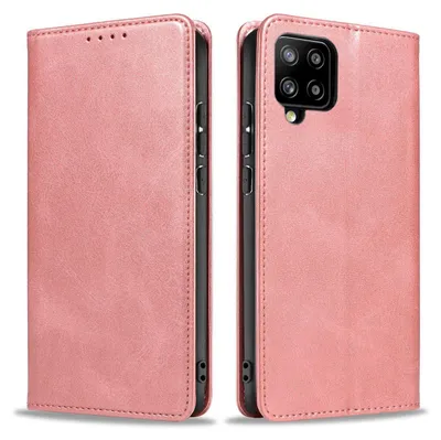 Produktbild von Handyhülle für Samsung Galaxy A42 5G Kunstleder Flip Cover Hülle Klapphülle Case Kartenfach Farbe: Rosa