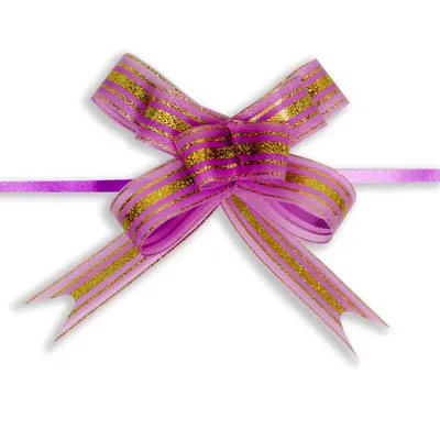 10 PVC Girlanden Farbwahl Größenwahl - Geschenk Party Deko Schleife Organza Band, helllila