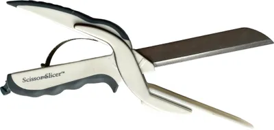 Produktbild von Scissor Slicer - Küchenschneider, Praktischer Küchenhelfer zum gleichmäßigen Schneiden von Obst und Gemüse, mit Sicherheitsverschluß