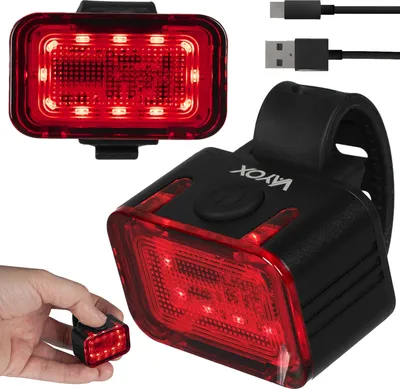 Obrázek produktu pro Vayox LED zadní svítilna na kolo VA0152 | 300 lm | USB-C | 6 režimů | červená