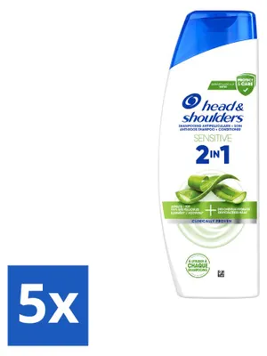 Produktbild von 5 x Head & Shoulders 2-in-1 Anti-Schuppen Shampoo Sensitive - 300 ml - Vorteilspackung - 5 Stücke