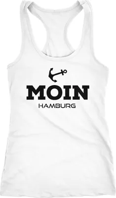 Produktbild von Damen Tank-Top Shirt Moin Hamburg Racerback Neverless® weiß XXL