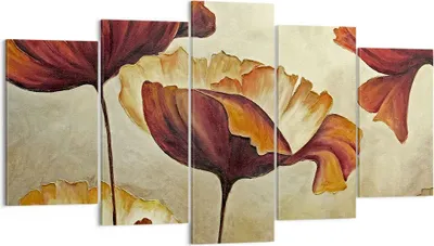 Produktbild von Bild auf Leinwand - Leinwandbild - Mohn Blume Wiese - 160x85cm - Wand Bild - Wanddeko - Wandbilder - Leinwanddruck - Bilder - Kunstdruck - Wanddekoration - Leinwand bilder - Wandkunst - EA160x85-3760