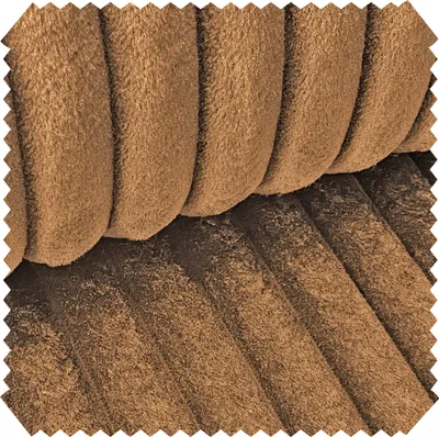 Produktbild von novely® TILLEN Weicher Polsterstoff in Breitcord-Optik - Kuschelweicher Möbelstoff - Reißfester Bezugsstoff - Pflegeleichte Meterware 1 lfm - Farbe: 56 Hellbraun