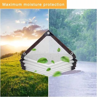 Produktbild von Famanu Abdeckplane - Schutzplane aus verstärktem Material - Transparent