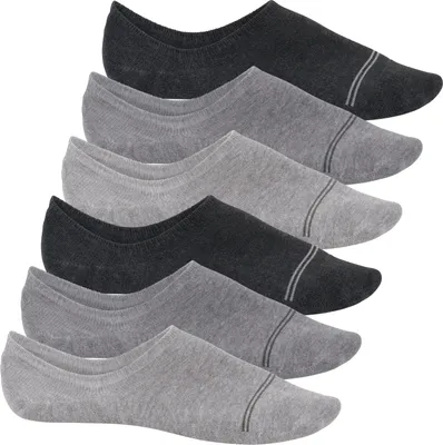 Produktbild von Footstar Damen und Herren Füßlinge (6 Paar) No Show Footies mit Anti-Slip - Sneak-it! - Grau-Mix 39-42