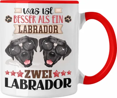 Produktbild von Trendation - Labrador Besitzer Tasse Geschenk Lustiger Spruch Geschenkidee Was Ist Besser Als Ein Labrador (Rot)