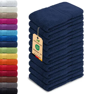 Produktbild von 10er-Set ARIZONA Handtuch-Serie von AR Line – 100% Baumwolle, 500 g/m², 10er-Set Gästetücher 30x50 cm, Dunkelblau