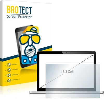 Produktbild von BROTECT Schutzfolie für Notebooks mit 43.9 cm (17.3 Zoll) Displays 383 x 215 mm matt entspiegelt